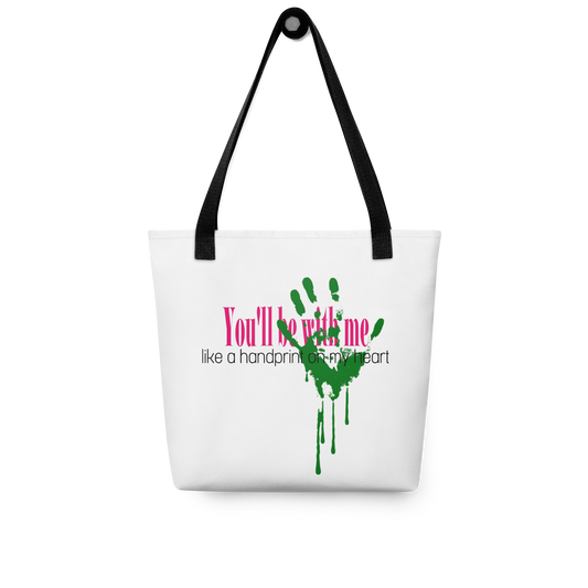 handprint on my heart tote