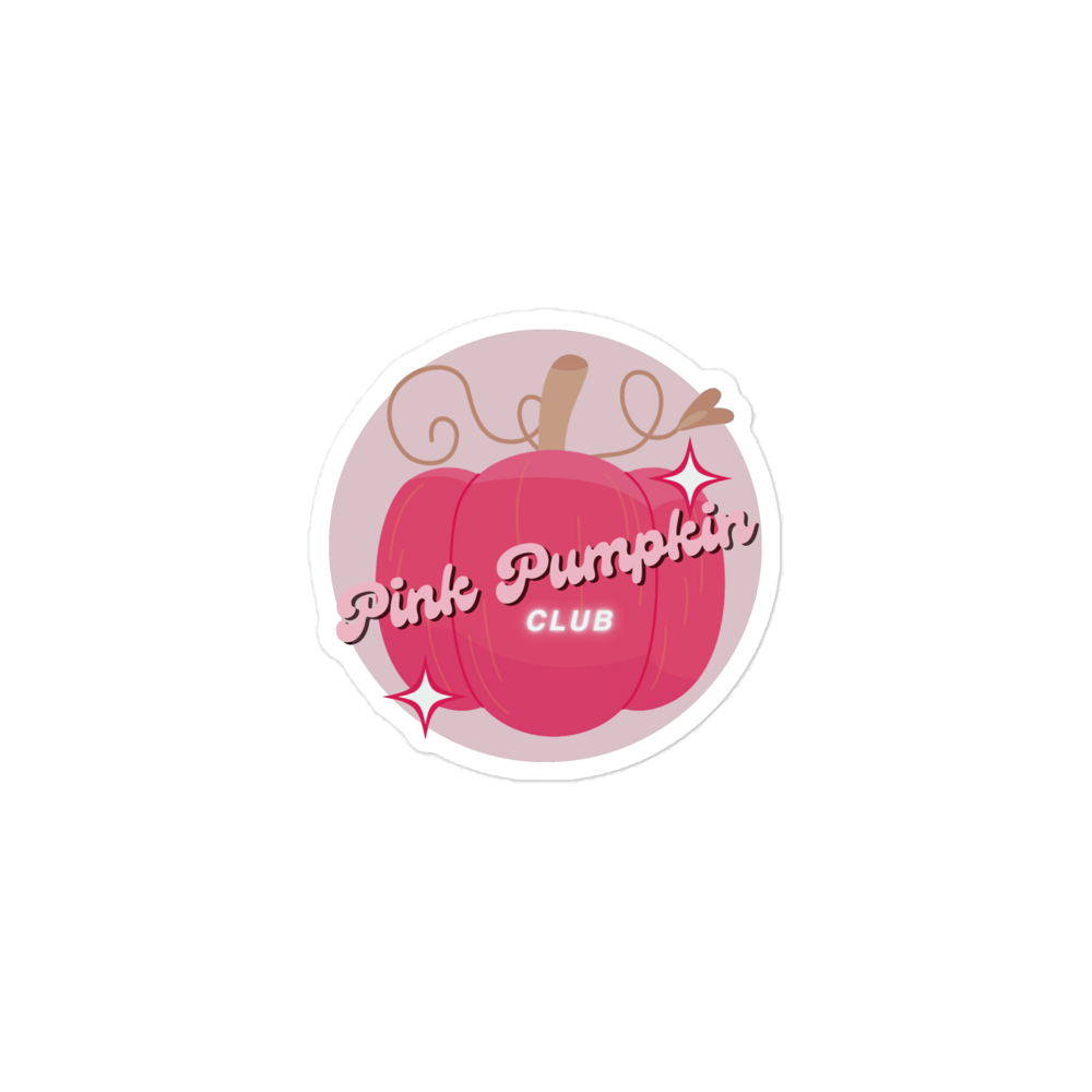 pink pumpkin club sticker