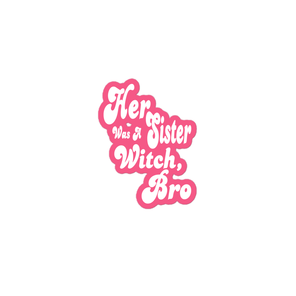 witch, bro sticker