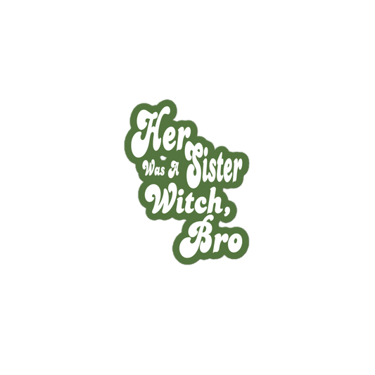 witch, bro sticker