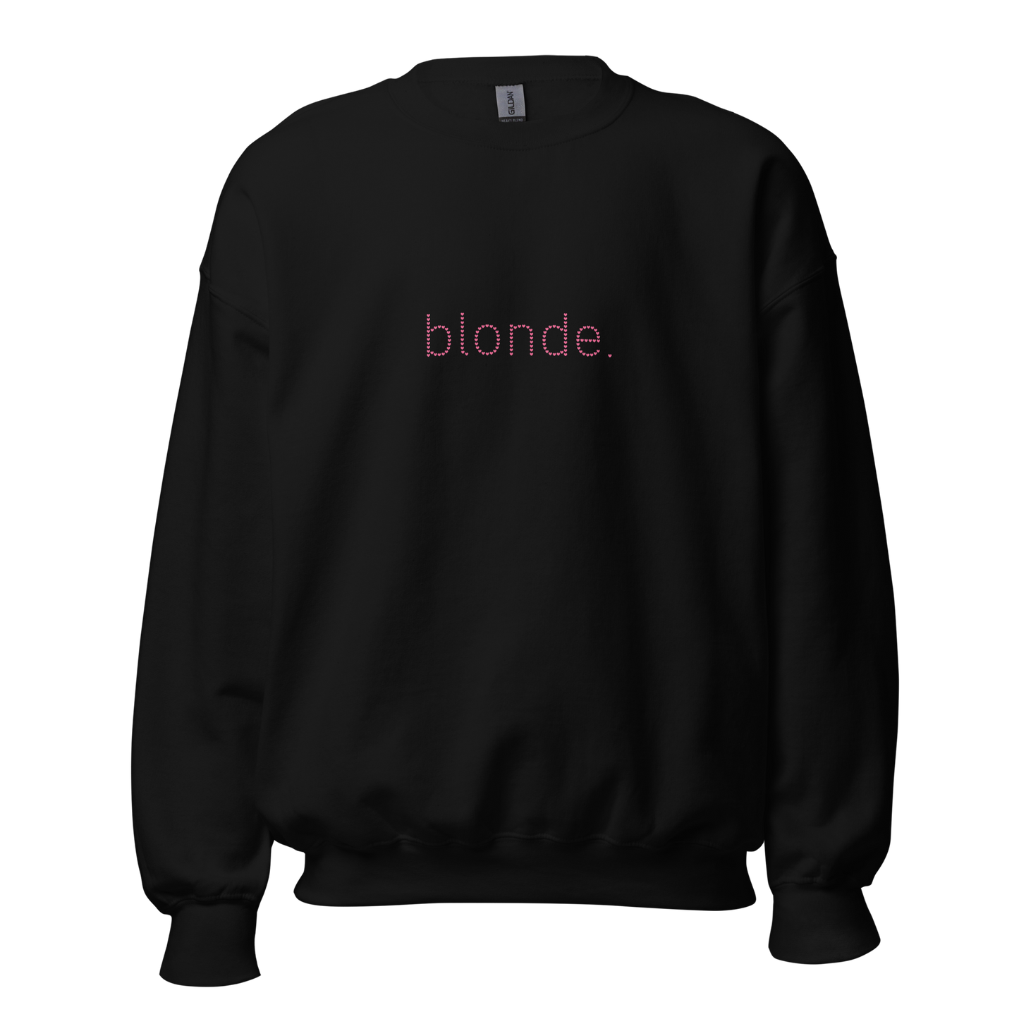 blonde. crewneck in black