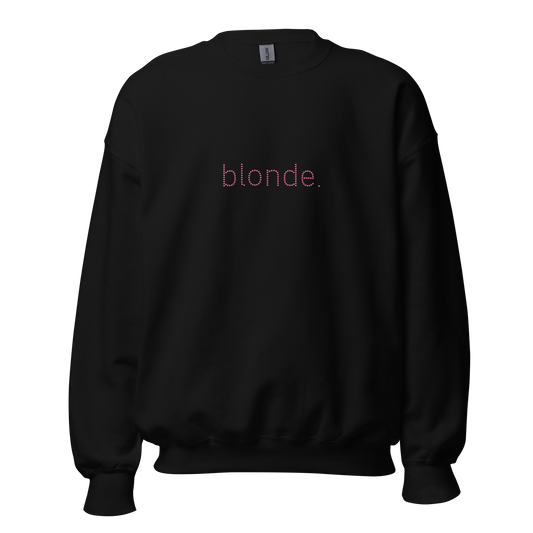 blonde. crewneck in black