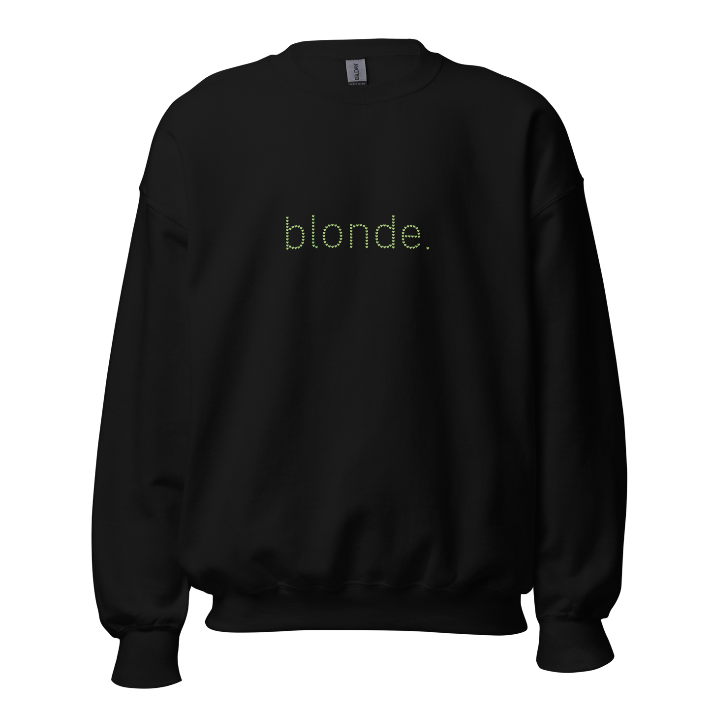 blonde. crewneck in black